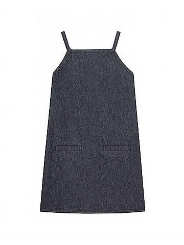 Theory Square Neck Mini Dress in Indigo Crisp Denim (view 1)