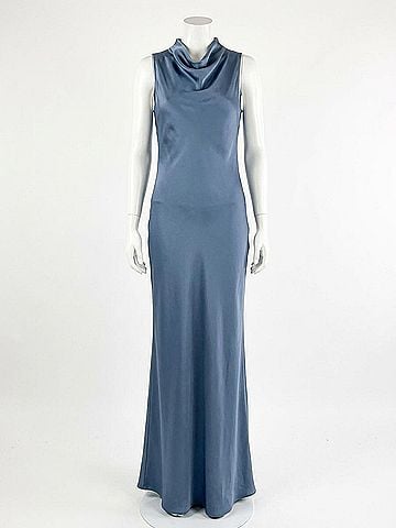 Brunello Cucinelli Veronica Beard Cowl Neck Dress in Blue (view 2)
