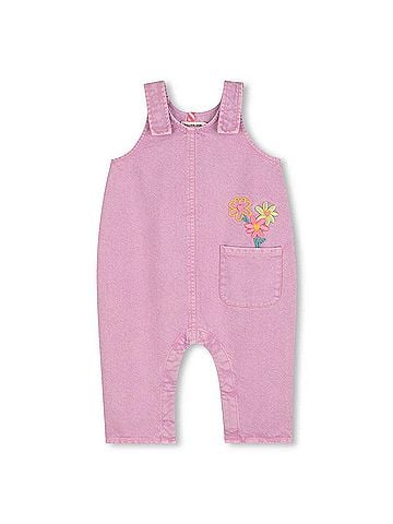 Billie Blush Infant Embroidered Overall in Pink (view 1)