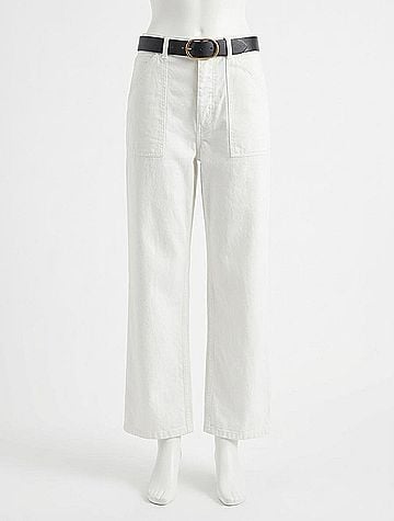 Nili Lotan Women's Whitney Cotton Pants in White (view 2)