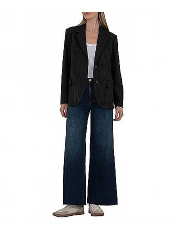 Kut from the Kloth Ellie Notch Collar Blazer in Black (view 2)