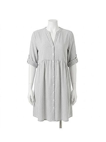Ripe maternity Sam Stripe Dress in Slate (view 1)