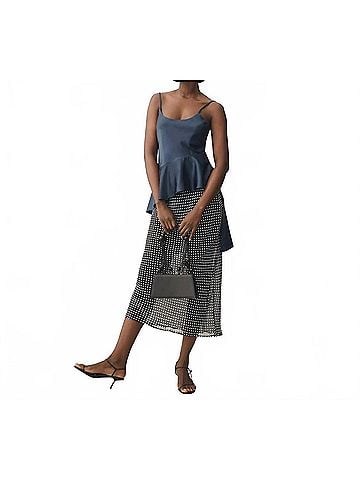Hutch Asymmetrical Longline Tank Top in Navy Blue (view 2)