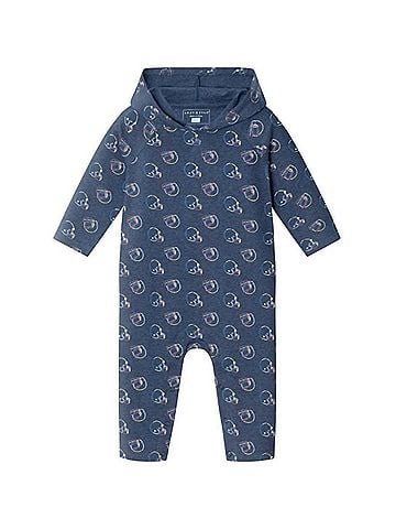 Andy & Evan Kid's Football Hooded Romper in Navy (view 1)