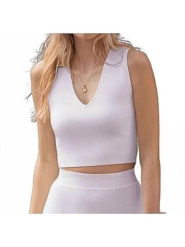 Karina Grimaldi Saira Knit Top in White (view 2)