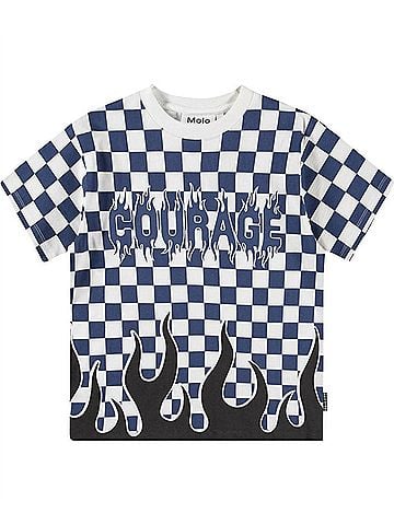 Molo Kid's Rodney Tee 4 Mo in Courage Check (view 1)