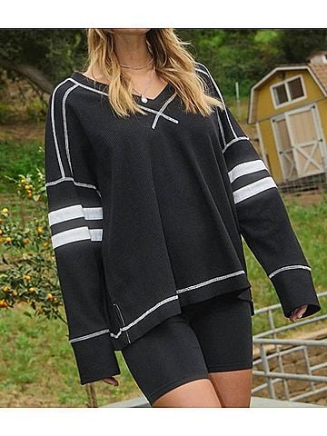 Oddi Baby Thermal Pullover Sweater in Black (view 2)
