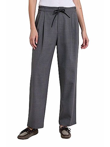Brunello Cucinelli Women's Tailored Track Trousers Pant in Grey (view 2)
