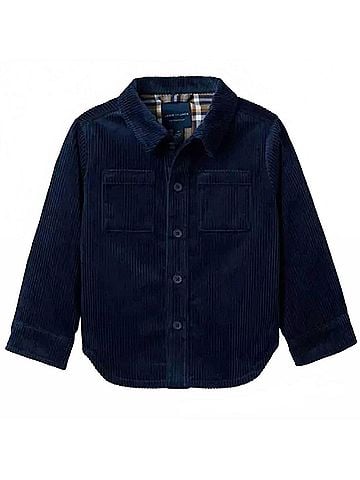 Janie and Jack Boy's Corduroy Shirt Jacket 10-12 Mo in Navy (view 2)