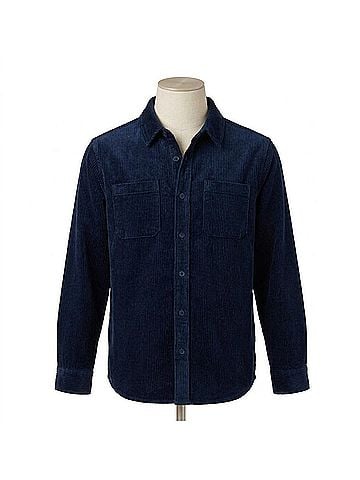 Janie and Jack Boy's Corduroy Shirt Jacket 7-8 Mo in Navy (view 1)