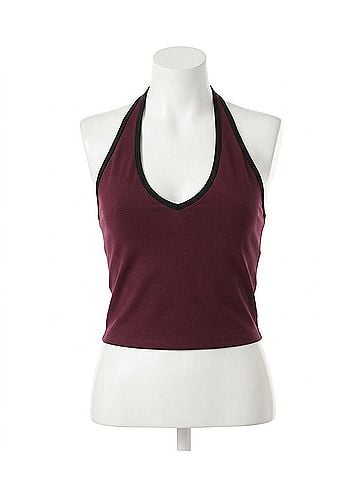 Splits 59 Rory Airweight Halter Bralette in Dark Cherry/Black (view 1)