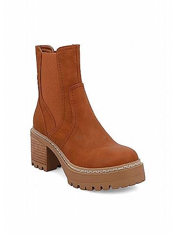 Mia Women's Torren Booties in Cognac (view 2)