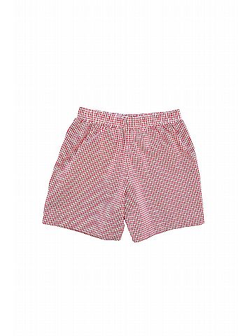 Florence Eiseman Kid's Seersucker Checked Short 5 Mo in Red/White (view 1)