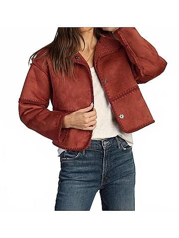 Dylan Casey Stitched Jacket in Rich Red (view 2)