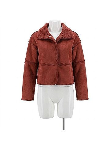 Dylan Casey Stitched Jacket in Rich Red (view 1)