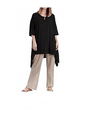 Oh My Gauze! Bunny Flowing Blouse in Black (view 2)
