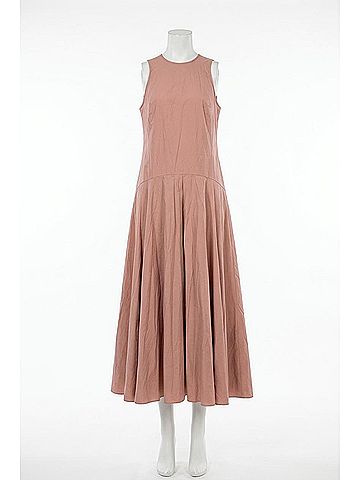 Brunello Cucinelli Women's Pleated Maxi Dress in Brown (view 2)