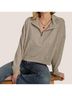 Dylan Brown Hampton Zip Pullover in Heather Oat Size S - photo 2