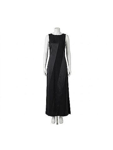 Hutch Women's Zelma Colorblock Satin Maxi Dress in Black (view 1)