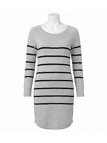 Ripe maternity Valerie Striped Knit Dress in Grey (view 1)