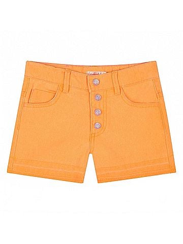 Billie Blush Kids' Denim Shorts in Orange Pop (view 2)