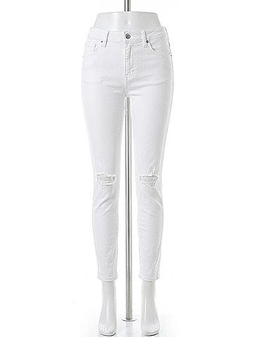 Current/Elliott High Waist Stiletto Jeans in White (view 1)