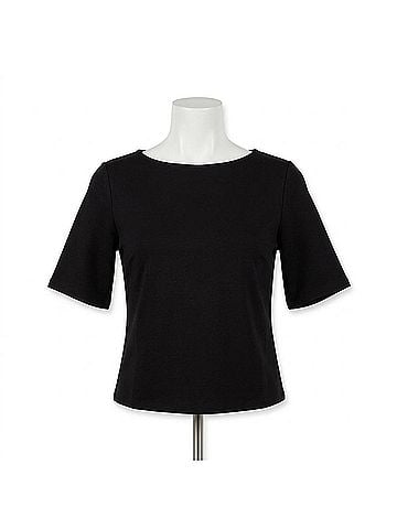 Ripley Rader Ponte Knit Short Sleeve Top in Black (view 1)