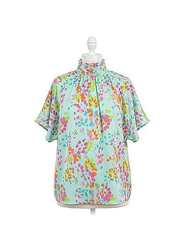 Adrienne Confetti Garden Tie-Back Blouse in Multi (view 1)