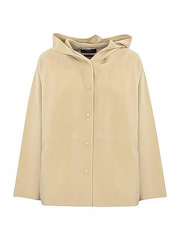 Weekend Max Mara Women's Gennaio Hooded Wool Coat in Light Beige (view 1)