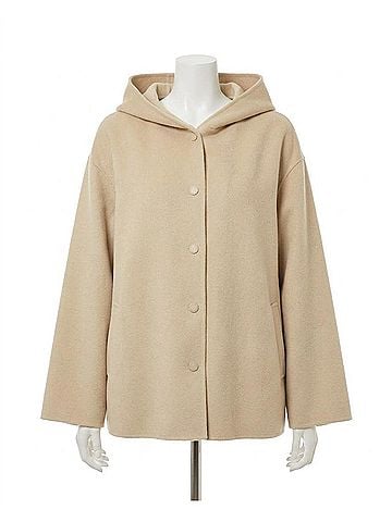 Weekend Max Mara Women's Gennaio Hooded Wool Coat in Light Beige (view 2)