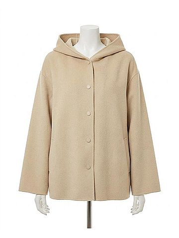 Weekend Max Mara Women's Gennaio Hooded Wool Coat in Light Beige (view 2)