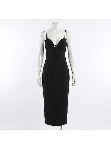 Reiss Women's Rochelle Strappy Midi Dress in Black (view 2)