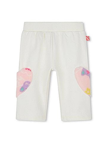 Billie Blush Girls' French Terry Joggers in White (view 1)