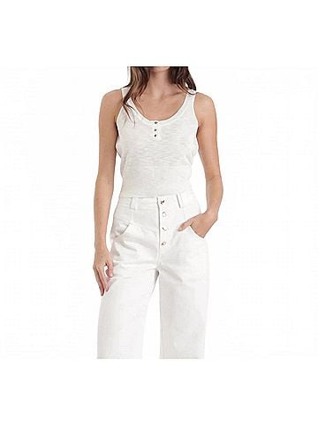 Karina Grimaldi Zaya Scoop Neck Top in Cream (view 2)