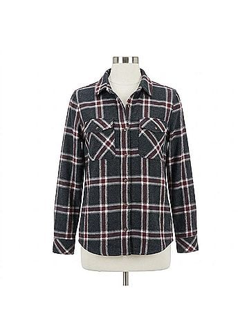 Thread & Supply Women's Plaid Shirt in Black Red (view 1)
