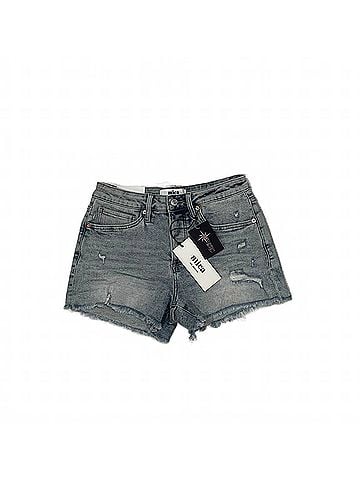 Mica Women's High Rise Shorts in Blue (view 1)