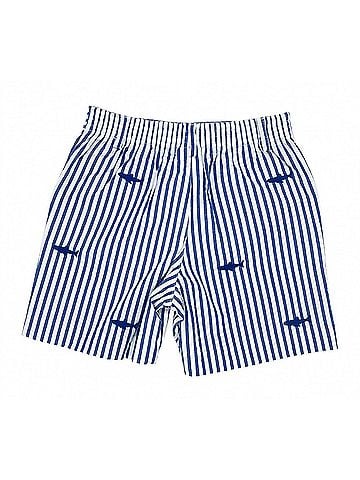 Florence Eiseman Kid's Shark Seersucker Short in Blue/White (view 1)
