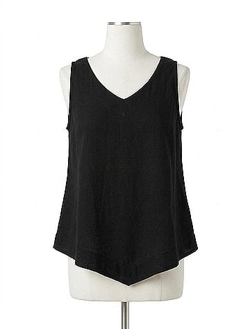 Oh My Gauze! Julia Sleeveless Top in Black (view 1)