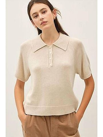Be Cool Refined Ease Sweater in Oatmeal (view 2)