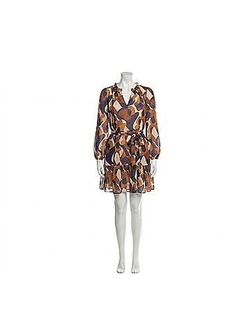 Jade Medley Tiered Dress in Brown (view 1)