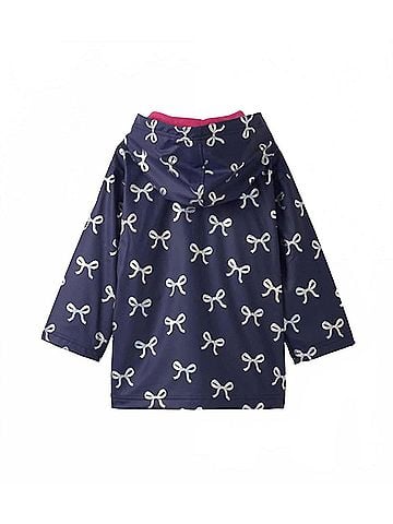 Hatley Ribbon On Zip Rain Jacket With Towel Lining 4 Mo in Navy (view 2)