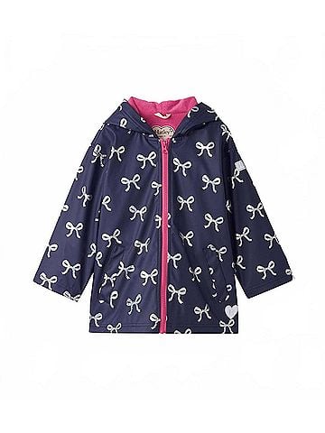 Hatley Ribbon On Zip Rain Jacket With Towel Lining 2 Mo in Navy (view 1)