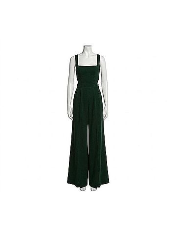 Reiss Women's Dion Wide Leg Jumpsuit in Green (view 1)