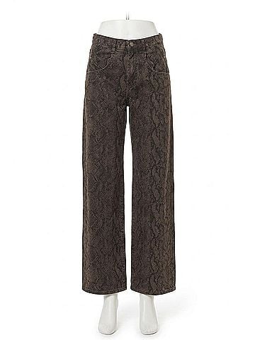 Habitual Blaine High Waist Straight Jeans in Brown Snake Print (view 1)
