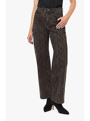 Habitual Blaine High Waist Straight Jeans in Brown Snake Print (view 2)