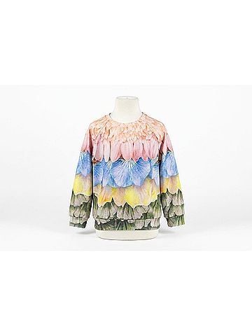 Molo Girl's Disc Sweatshirt in Petal Rainbow (view 2)