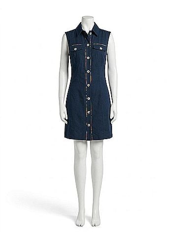Chufy Mint Mini Dress in Pachamama Deep Blue (view 1)