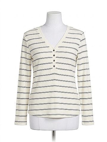 Thread & Supply Solara Top in Off White Navy (view 1)