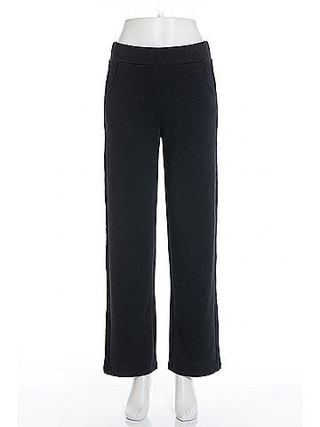 Ariella Straight Leg Pants W/ Contrast in Black (view 1)