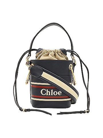 Chloé Chloé Chloe ROY Mini Bucket Bag Handbag Shoulder Bucket-shaped Leather Black Red (view 2)